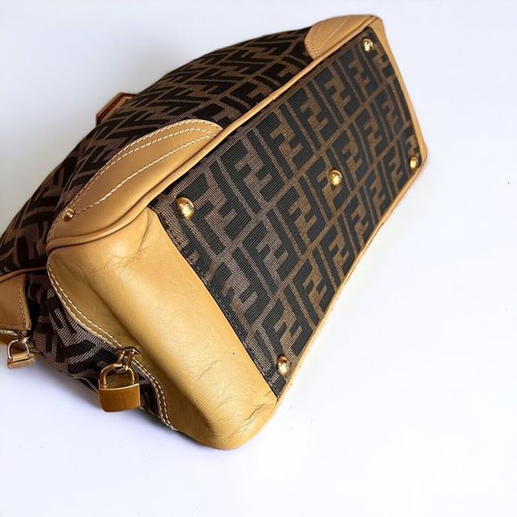 Vintage Fendi Zucca Doctor Bag Large Authentic - Picture 12 of 17